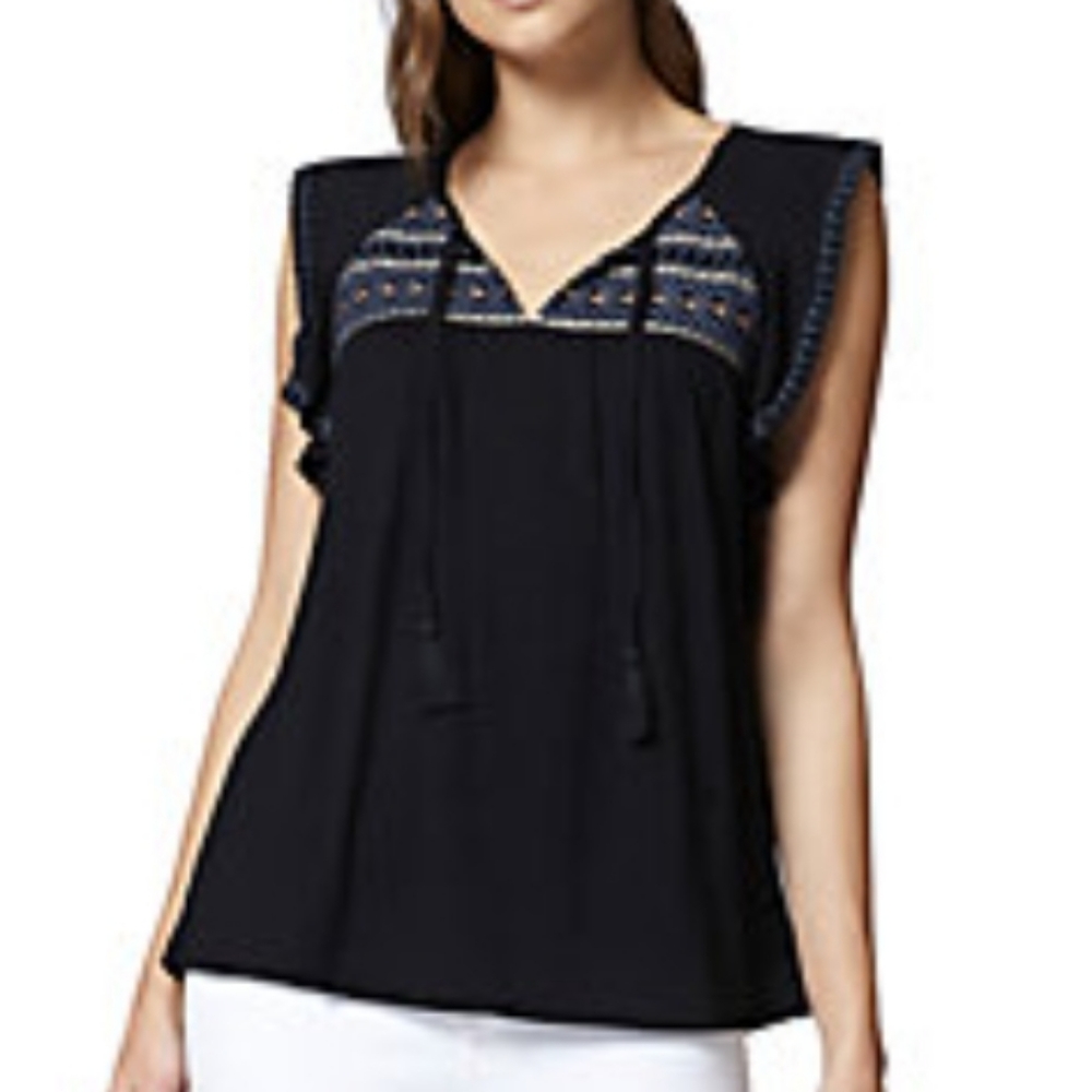 NWT ANTHRO | $78 Sanctuary Boho Knit Embroidered Top - Picture 3 of 5